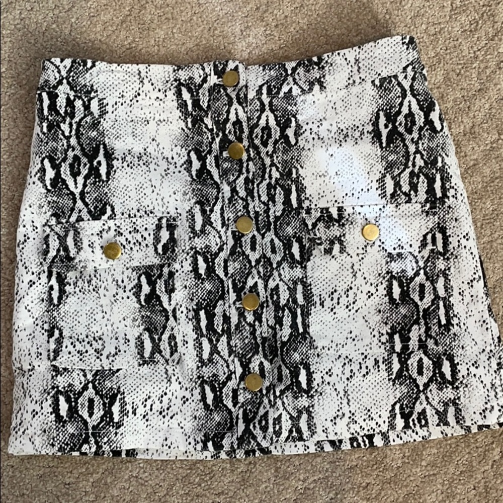 Snake Skin Mini Skirt
